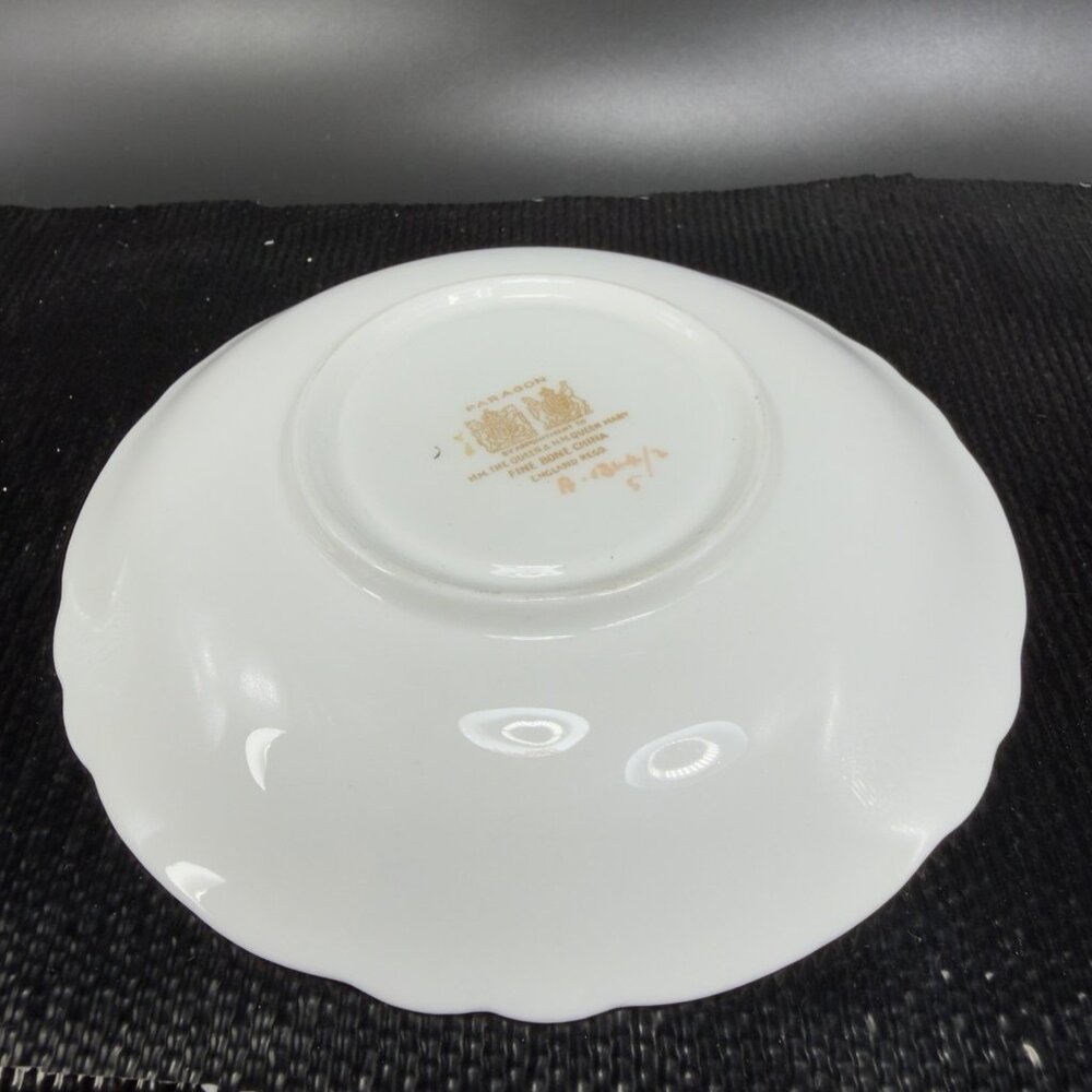 Antique Paragon Cabbage Rose Tea Cup and Saucer Set Heavy Gold Pattern England - Picture 15 of 16